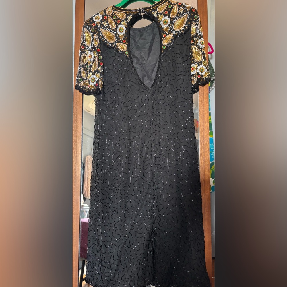 Deadstock vintage Kaufmann’s Dept. store Laurence Kazar Beaded Party Dress NWT - Picture 7 of 9